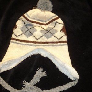 SALE -Women's Winter Pom Earflop Beanie Warm Fleece Hat: